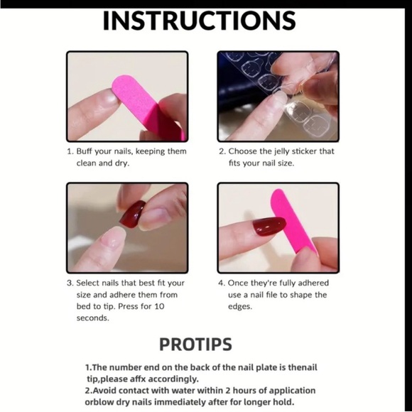 24 Piece Gradient Moon & Star Gray Press on Nails - Picture 6 of 8